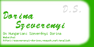 dorina szeverenyi business card