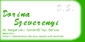 dorina szeverenyi business card
